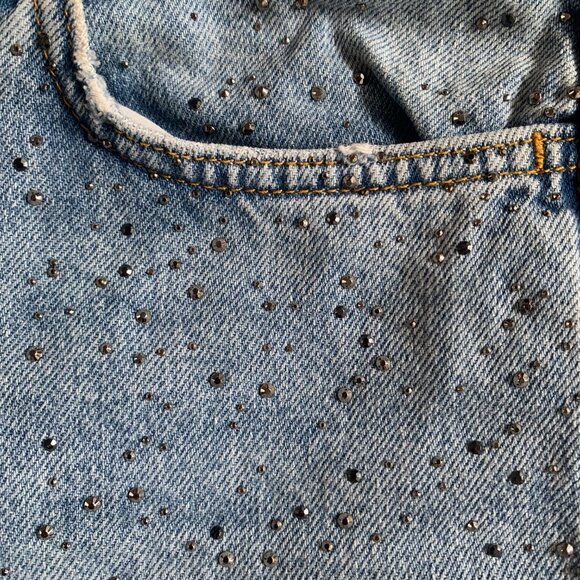 Liu Jo all over studded denim ladies jeans size 28 - Picture 5 of 6